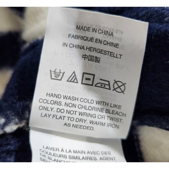 J. Crew Crewneck Pullover Sweater Cable Knit Side Buttons Blue White Size Small - Picture 11 of 11